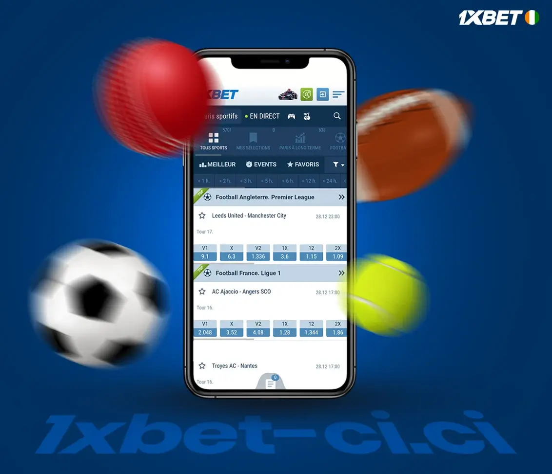 www.1xBet.ci Website Types de paris sportifs