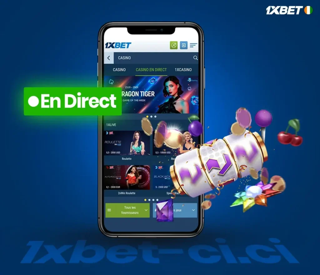 Casino en direct 1xBet CI