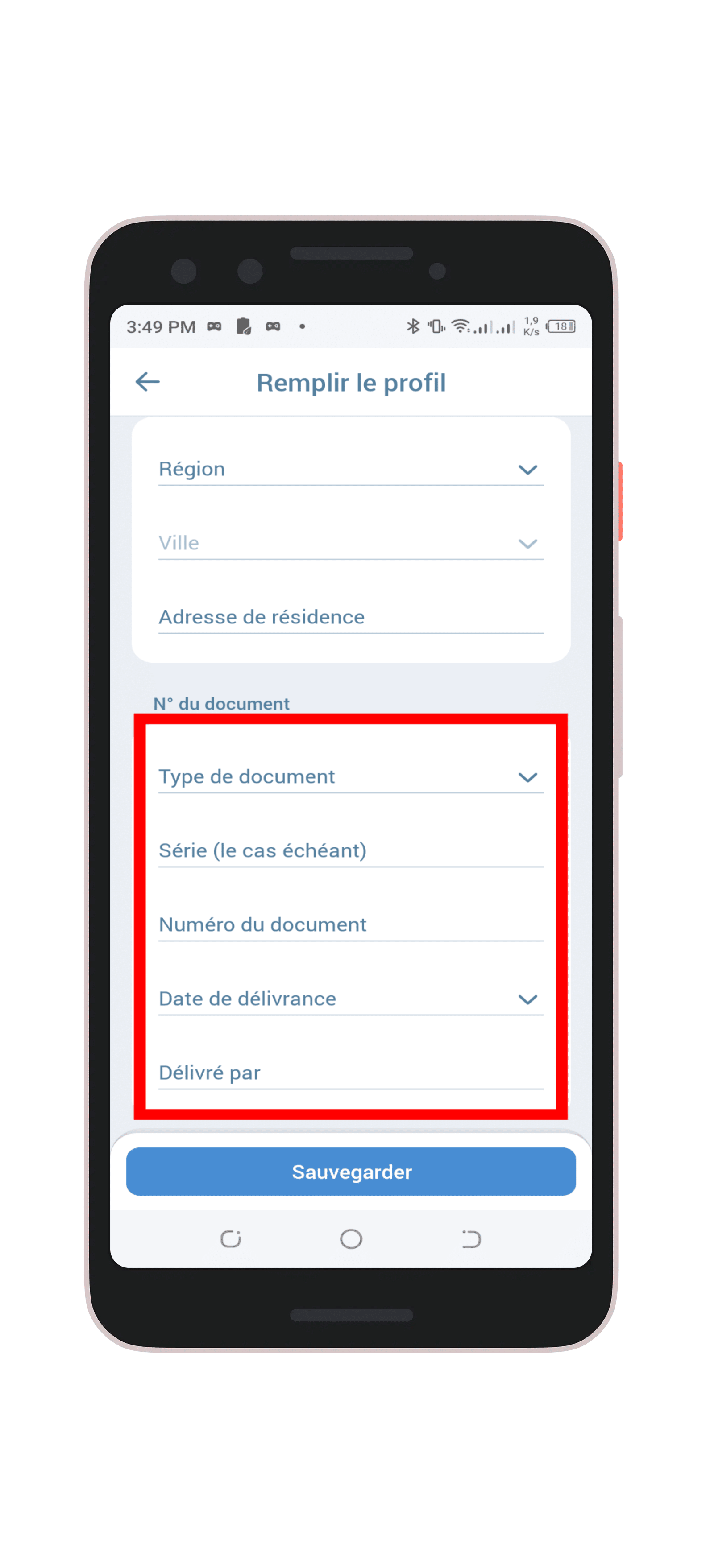 Cliquez sur "Sauvegarder"