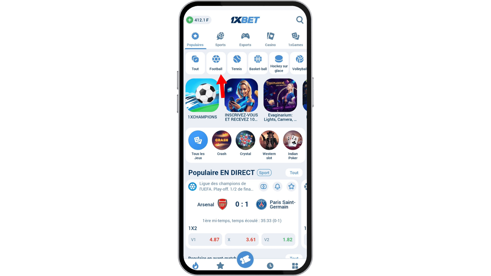 parier sur 1xbet apk 1