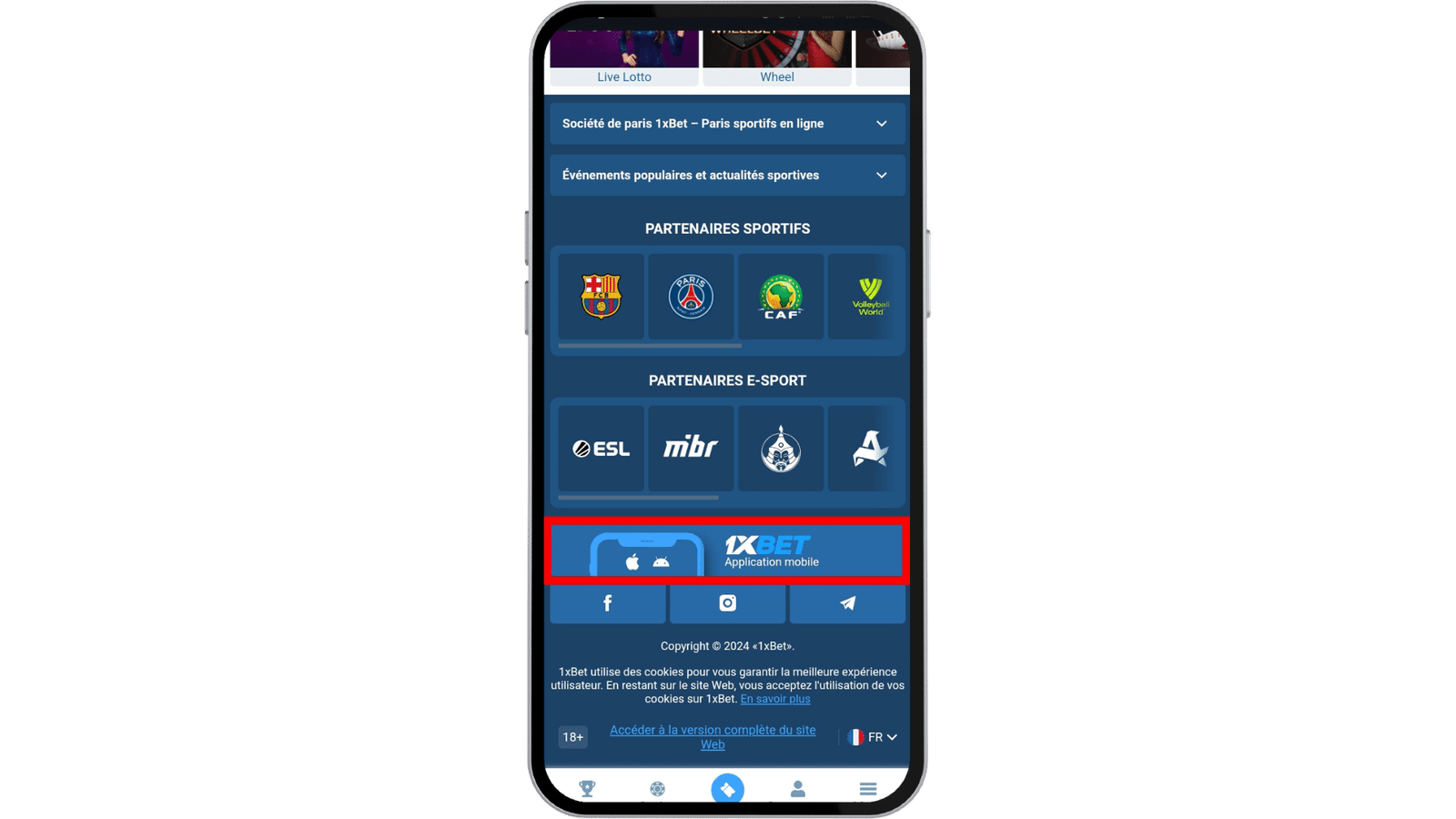 télécharger 1xbet pour Android en Côte d’Ivoire 1