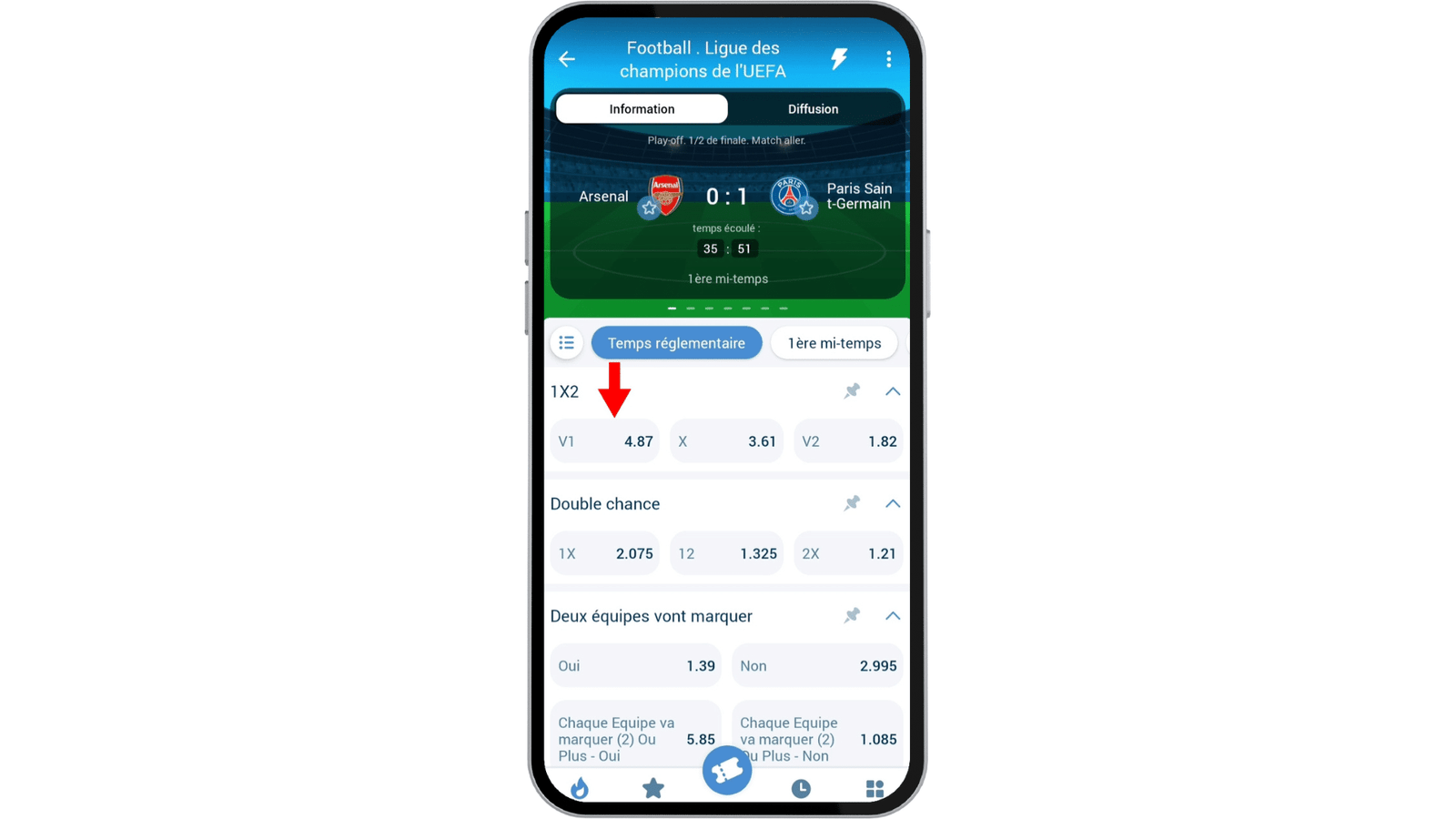 parier sur 1xbet apk 4