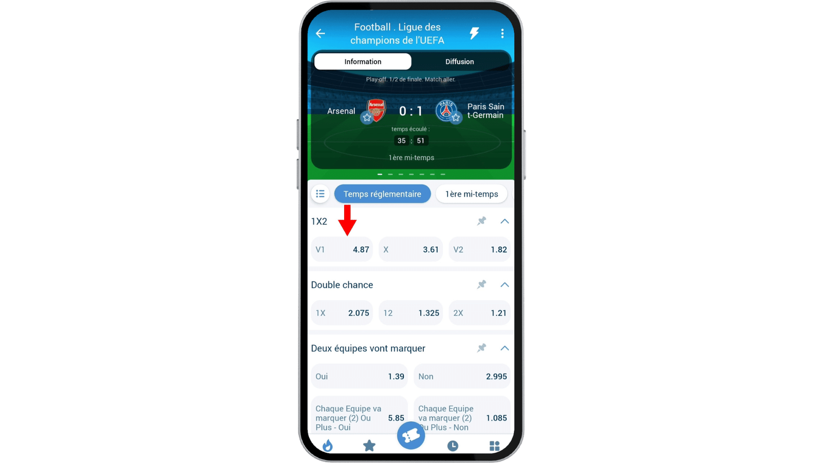 parier sur 1xbet côte d'ivoire 5
