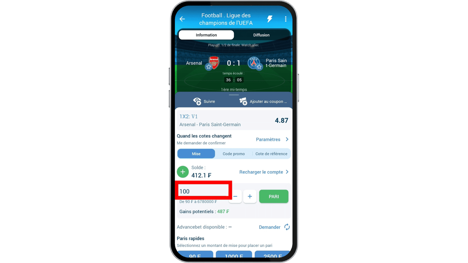 parier sur 1xbet côte d'ivoire 6
