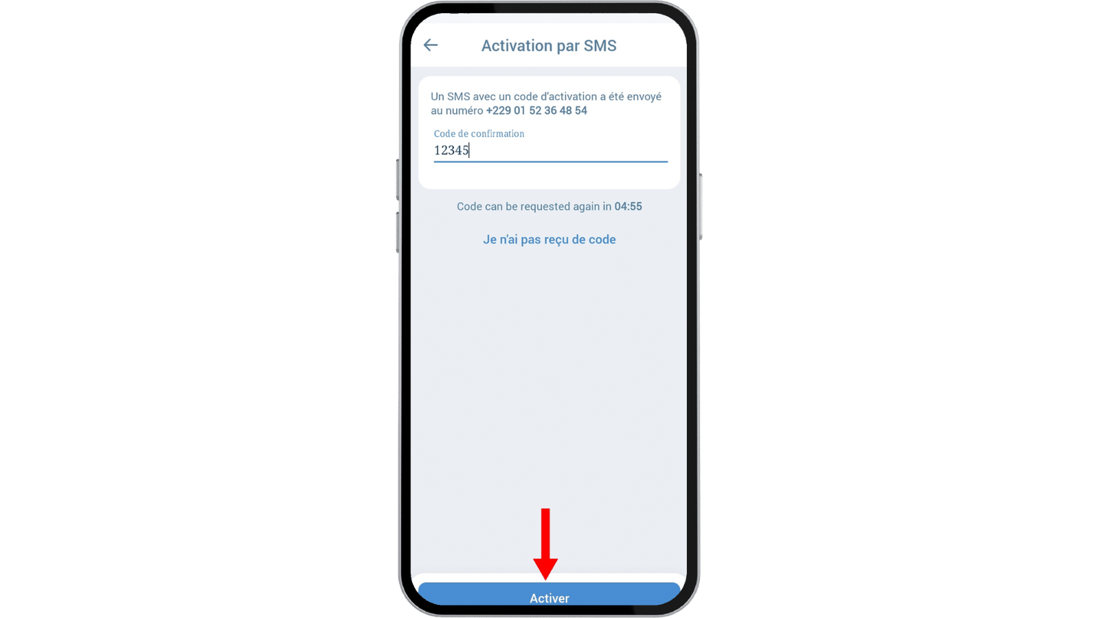 inscription sur dans l’application 1xbet 7