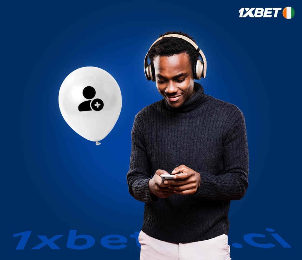 Comment s’inscrire via 1xbetci APK 